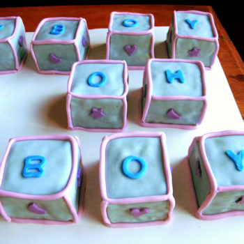 Baby Blocks Mini Cakes