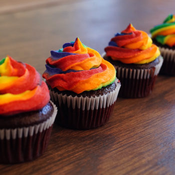 Rainbow Mini Cupcakes