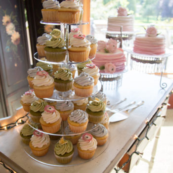 Ombre Wedding Cake with Sugar Flowers