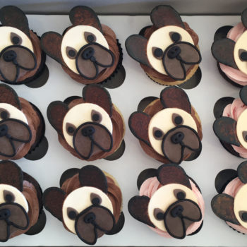 French Bulldog Cupcakes